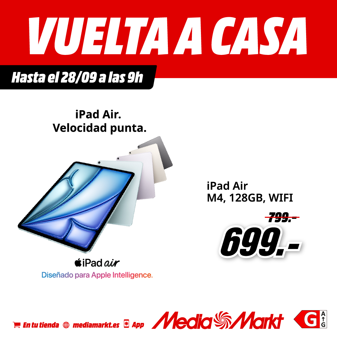 MediaMarkt España Facebook ad: Consigue tu iPad Air en MediaMarkt