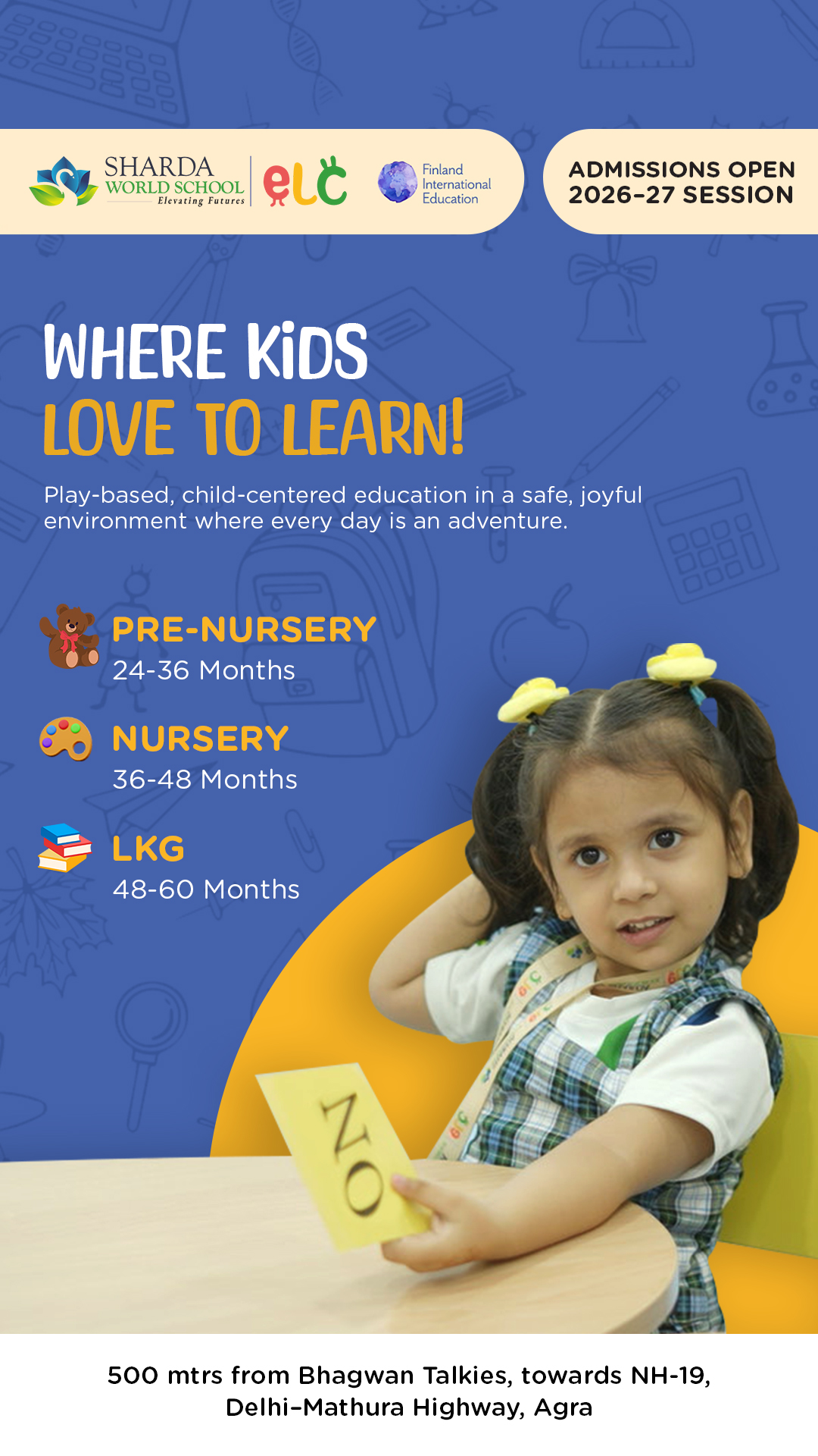 Sharda World School ELC Facebook ad
