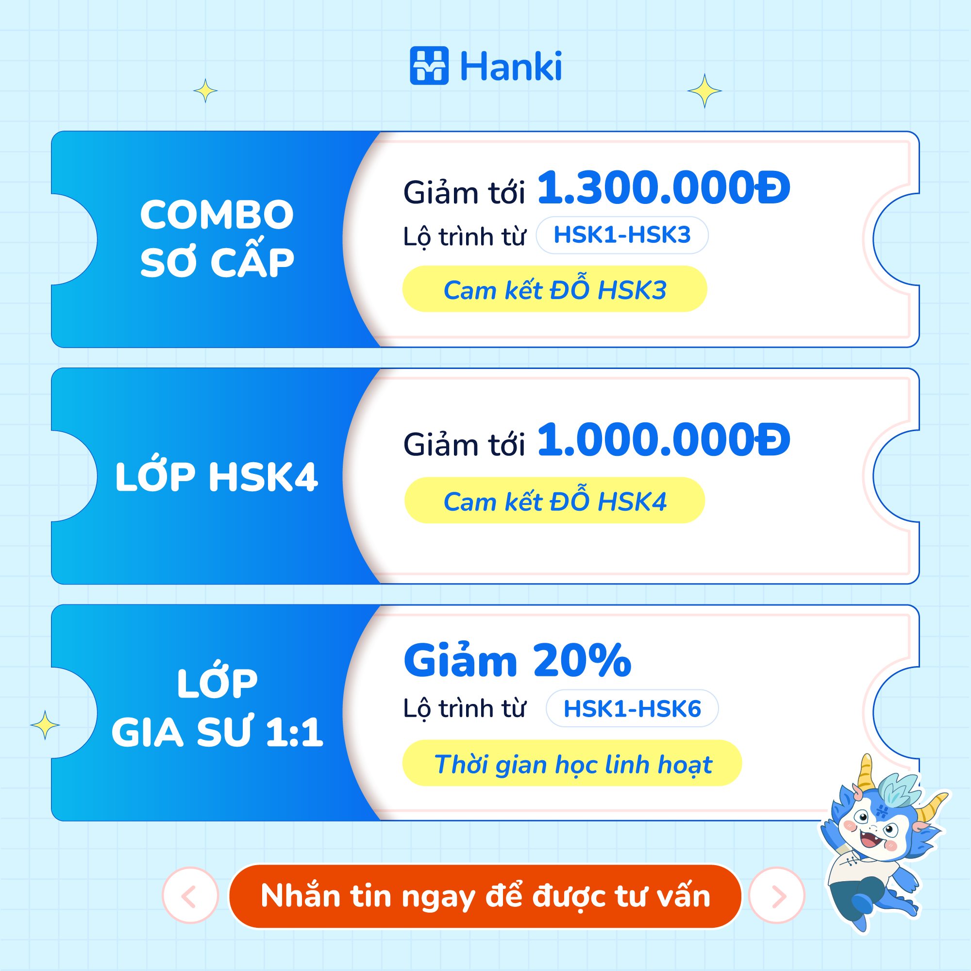 Tiếng Trung Hanki Facebook ad: HOT! Học gì cũng có với LỚP TIẾNG…