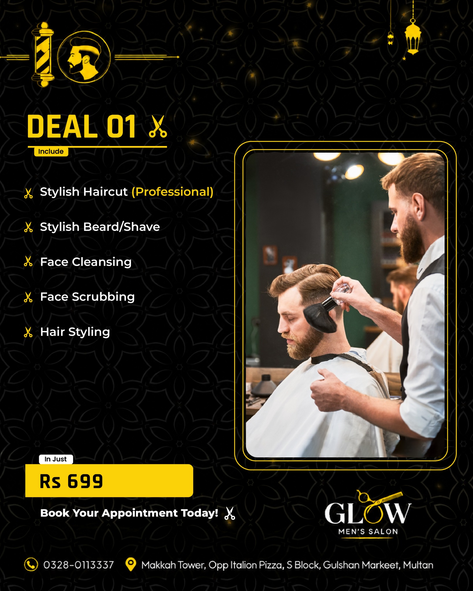 GLOW MEN'S SALON  Facebook ad