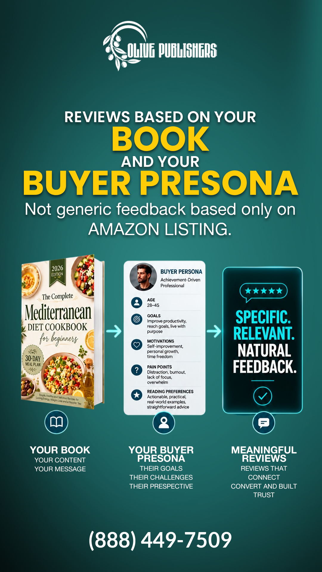 Olive Publishers Facebook ad: Buy Genuine Reviews For your Book!