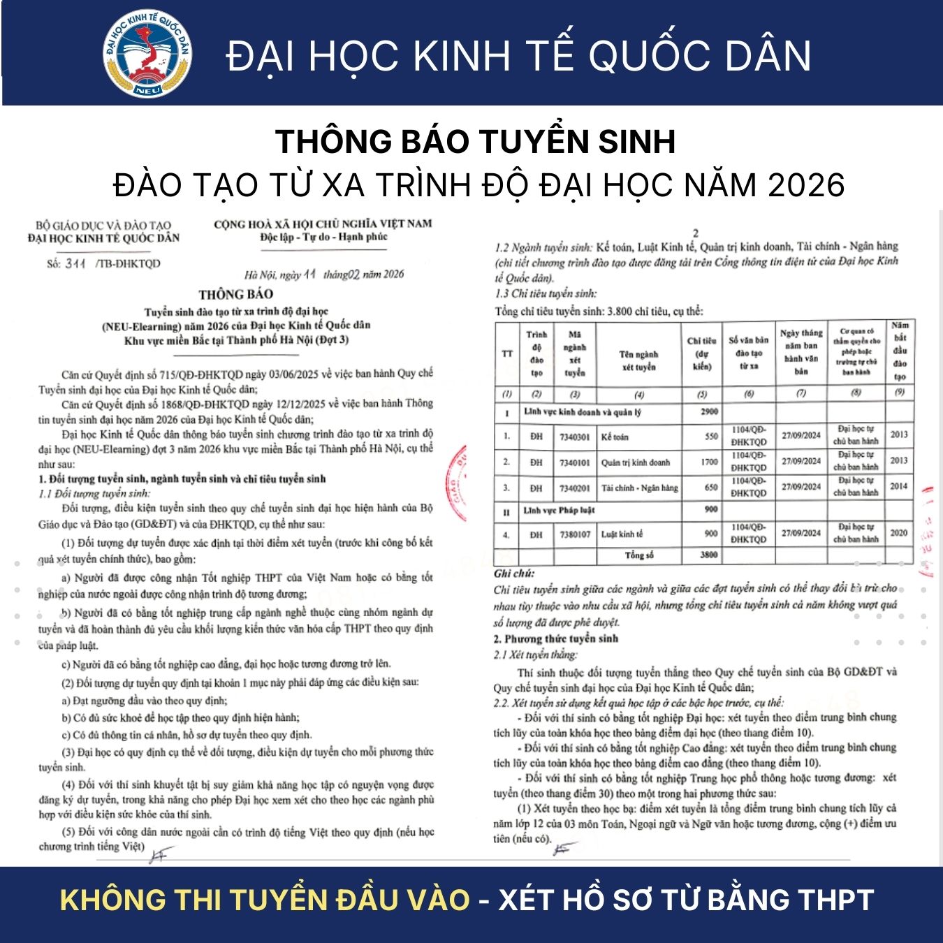 Đại học Từ xa - Đại học Kinh tế Quốc dân Facebook ad