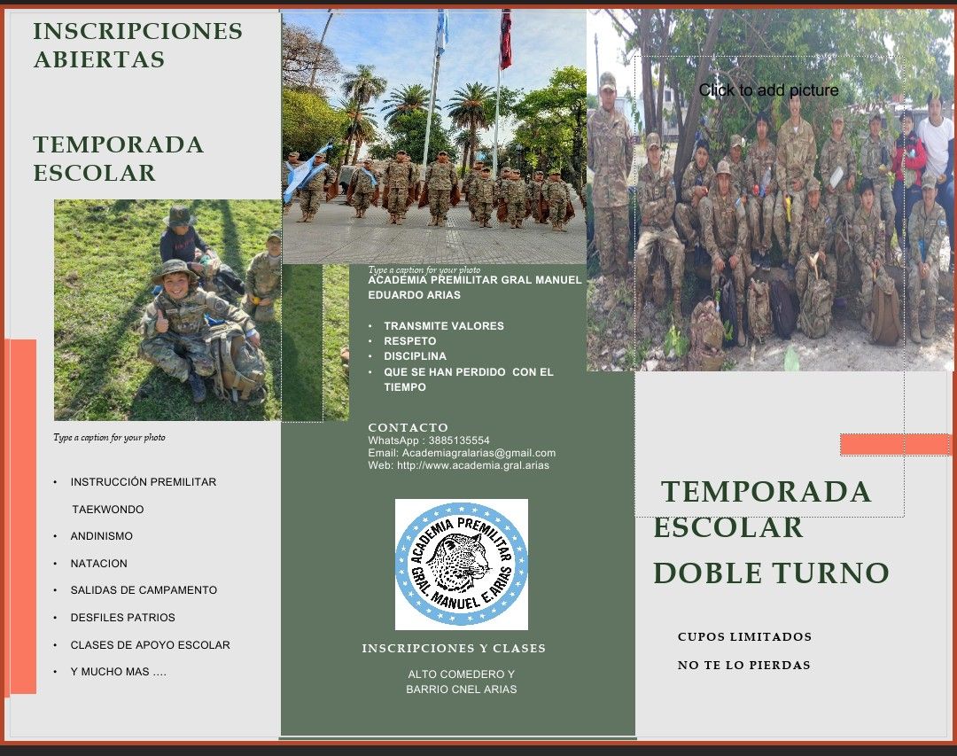 Academia Premilitar Gral Arias Facebook ad: OFERTA ACADEMICA PARA TODO EL AÑO