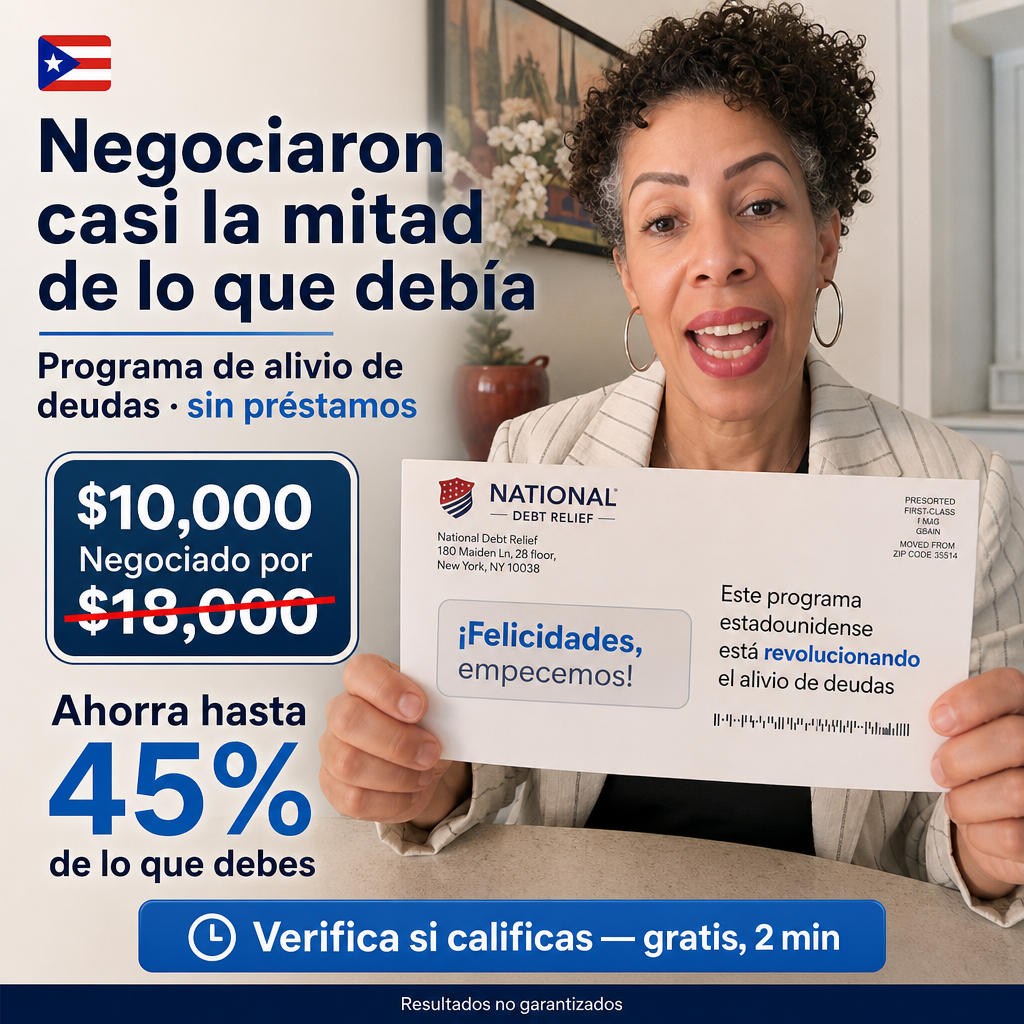 Debt Coach Facebook ad: Programa Nacional de Alivio de Deuda