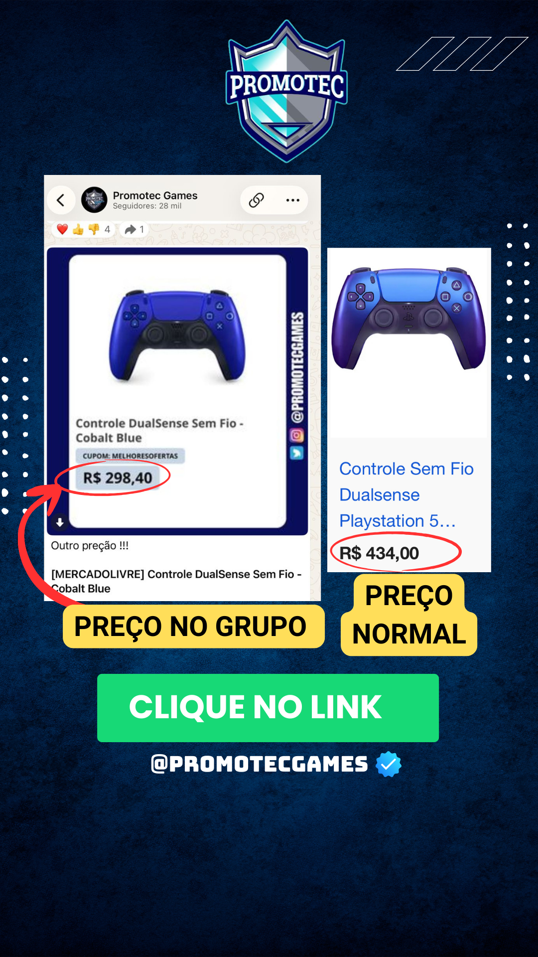Promotec Games Facebook ad: Entre no grupo e receba as melhores promoções…