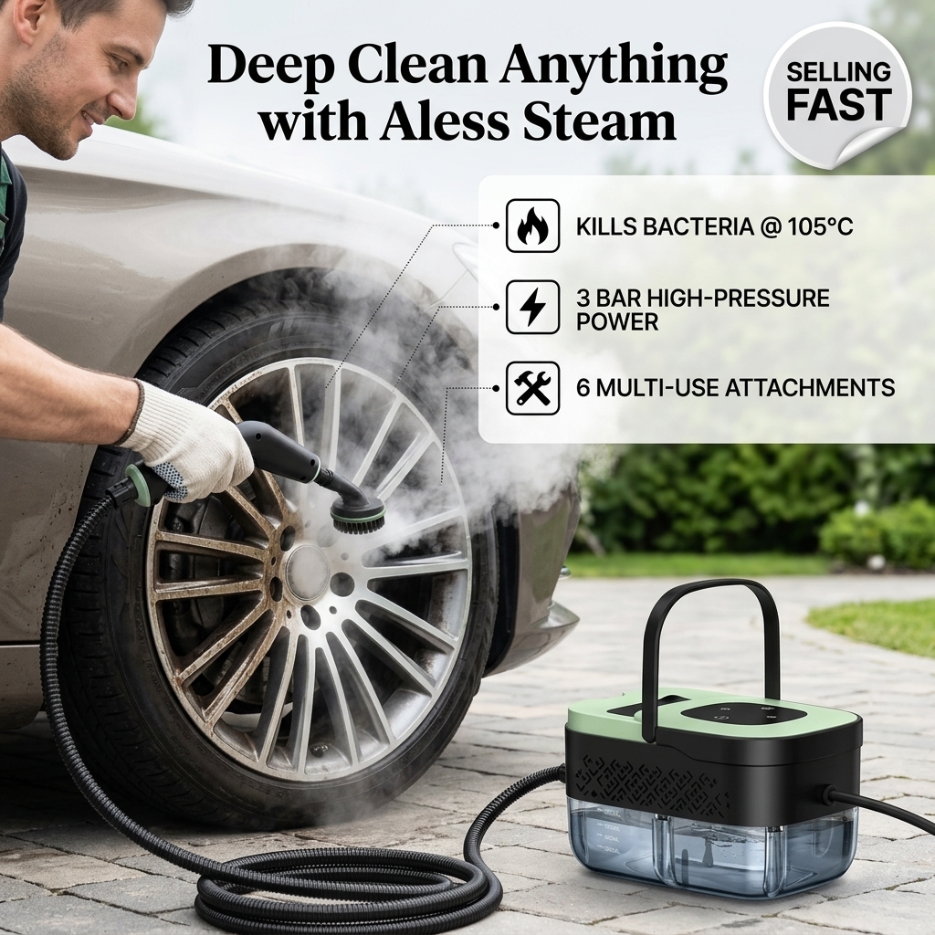 Sunnyale2 Facebook ad: Aless Portable High Steam Cleaner