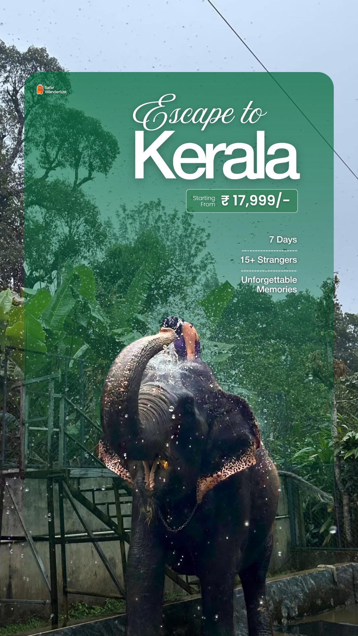 Safar Wanderlust Facebook ad: The Ultimate Kerala Getaway Awaits