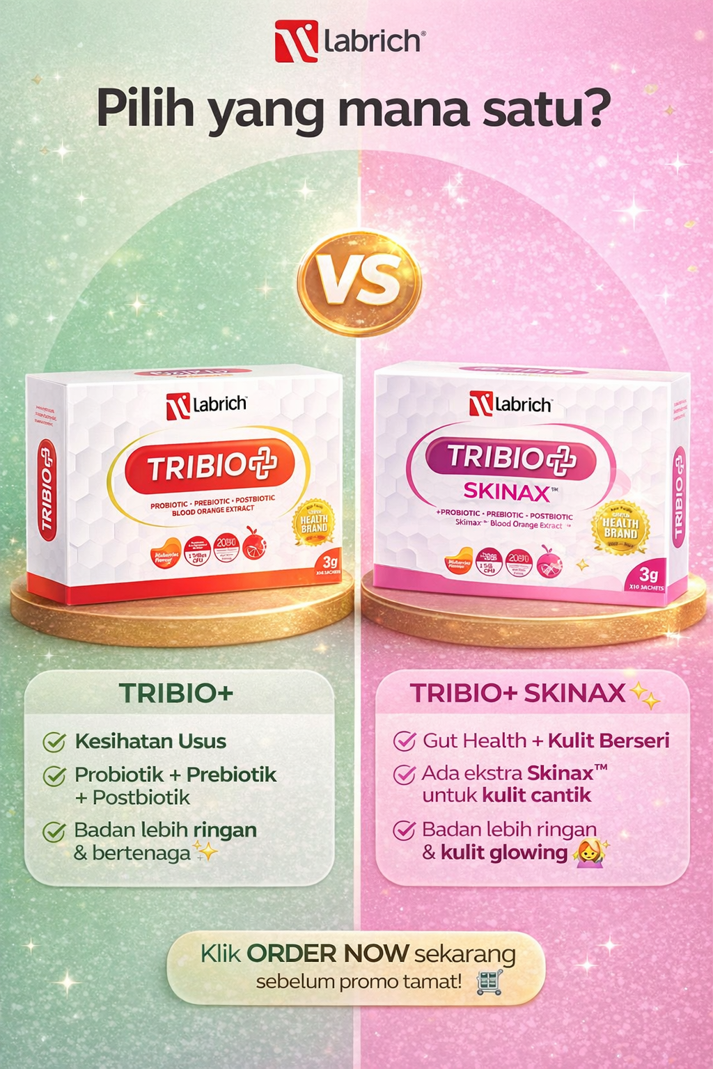 Tribio Skinax Facebook ad: Nak Usus Sihat Je? Atau Nak Sekali Kulit Glowing?