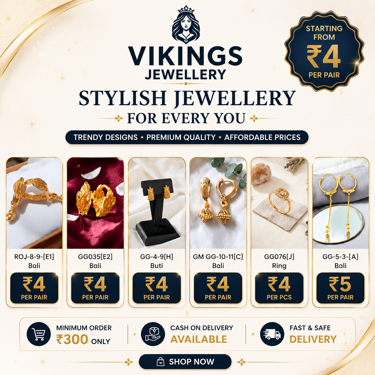 Vikings jewellery Facebook ad