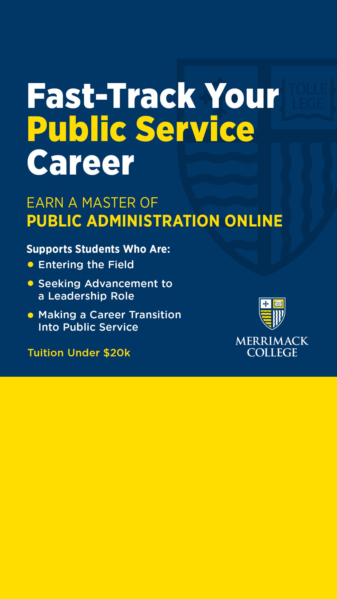 Merrimack College Facebook ad