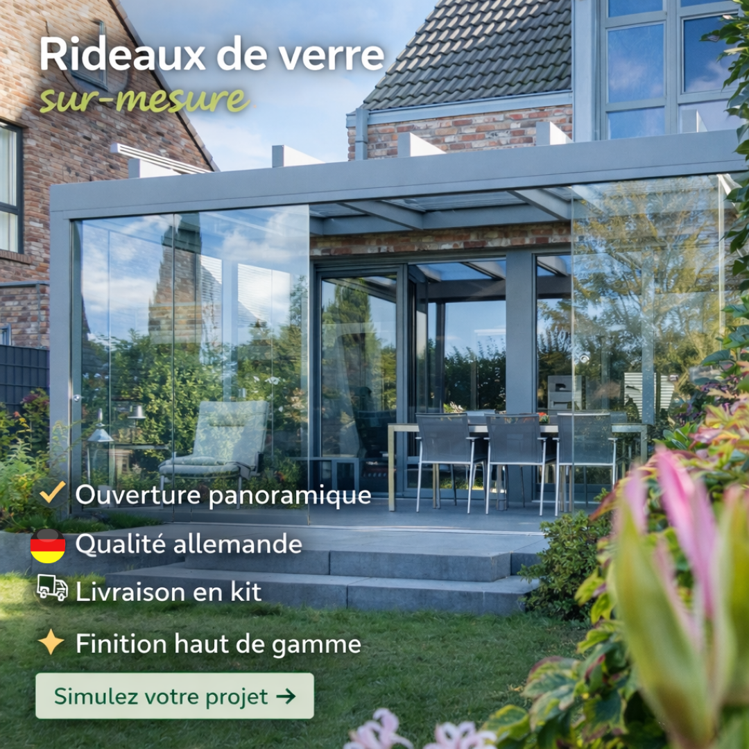 Verandas CliKIT - www.veranda-en-kit.com Facebook ad: Rideaux de Verre