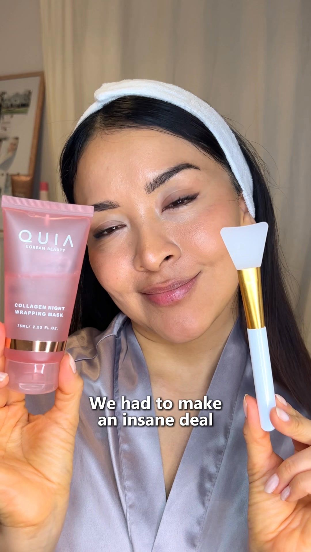 Quia Korean Skincare Facebook ad: Wake Up to Flawless, Glowing Skin!