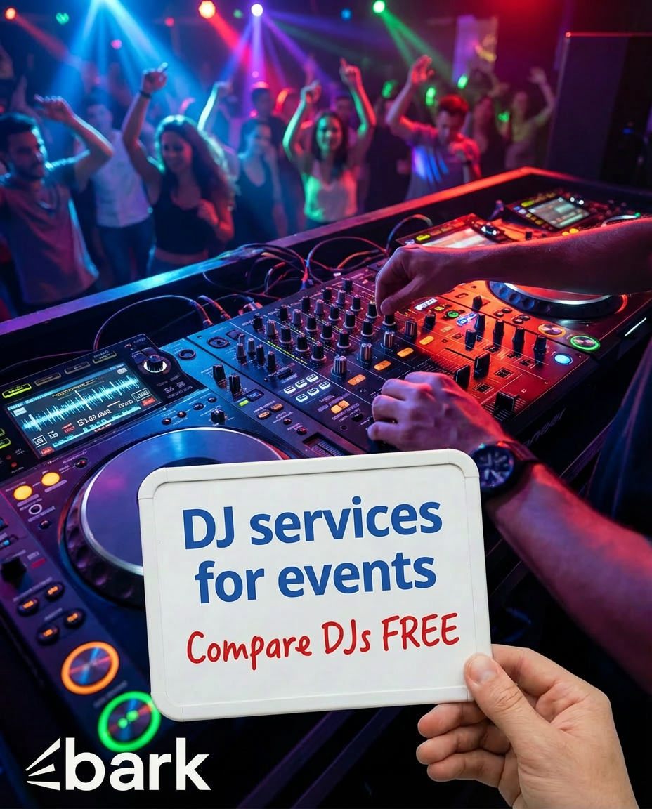 Bark.com Facebook ad: Find the best DJs near you, fast &…
