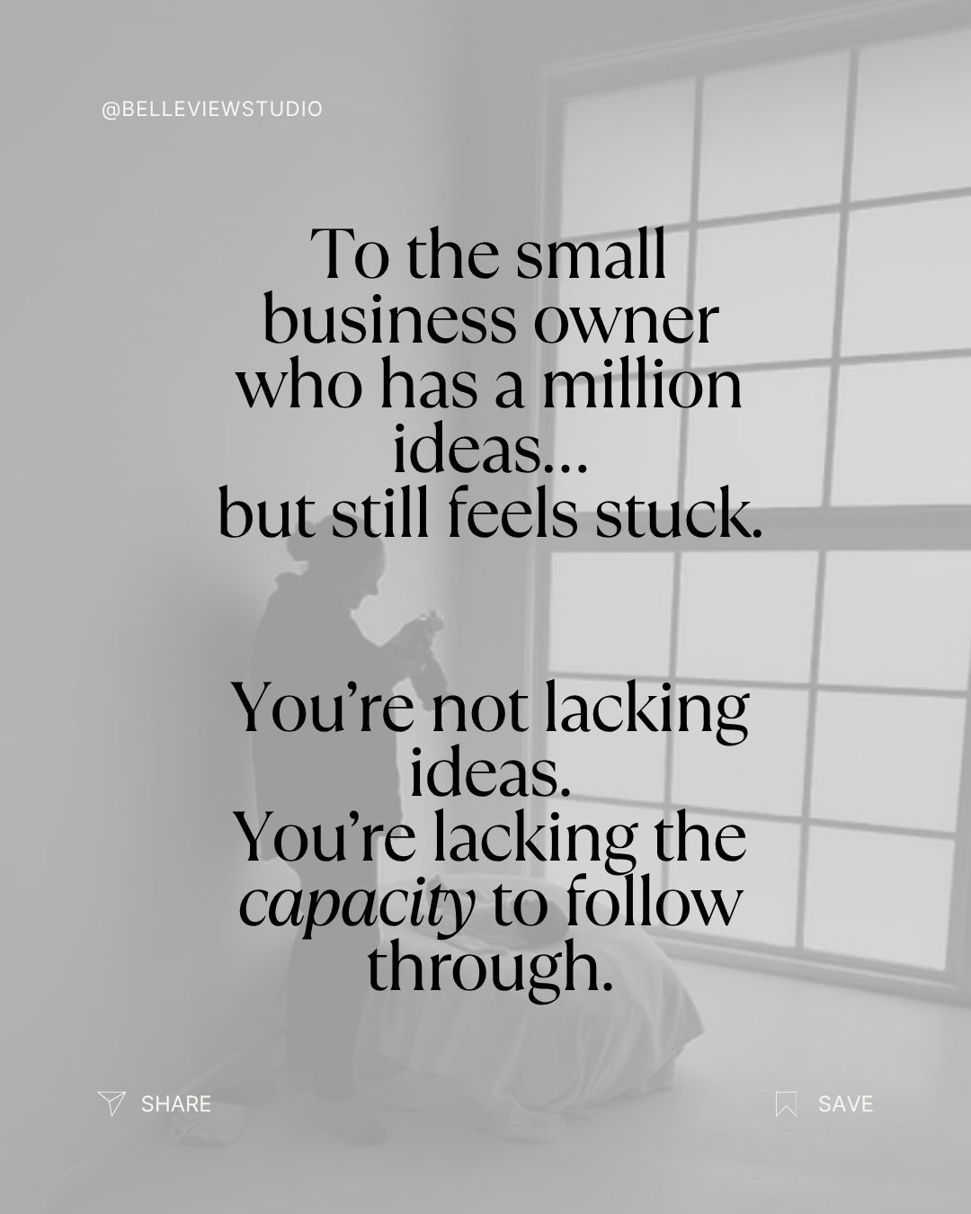 Belleview Studio Facebook ad: You’re not lazy.