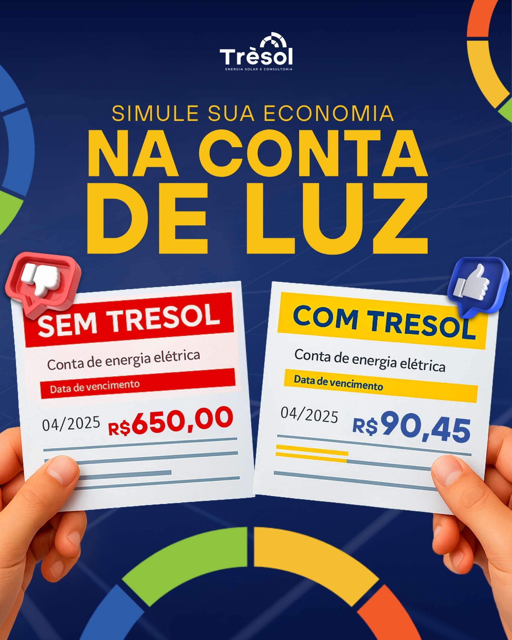 Trèsol Energia Solar Facebook ad from Nov 6, 2025