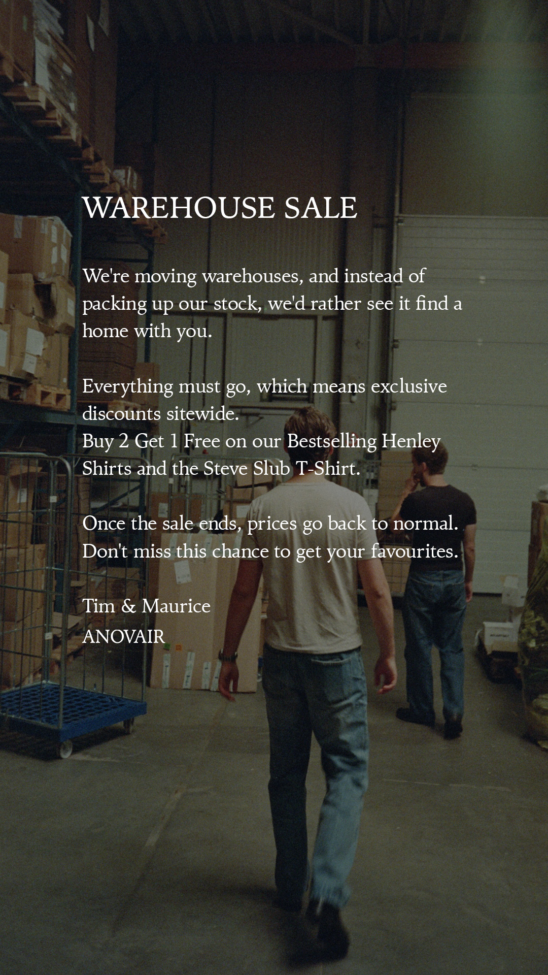 Anovair Facebook ad: Up to 50% Off