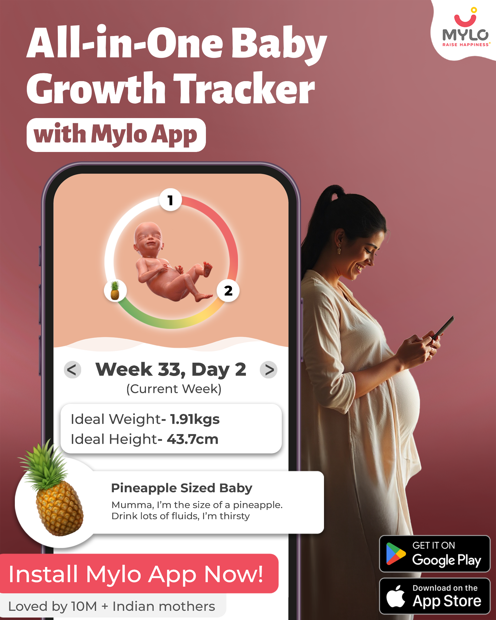 Mylo - Pregnancy & Baby App Facebook ad