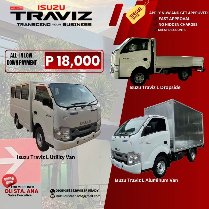ISUZU SALES by OLI STA ANA Facebook ad: ISUZU TRAVIZ L