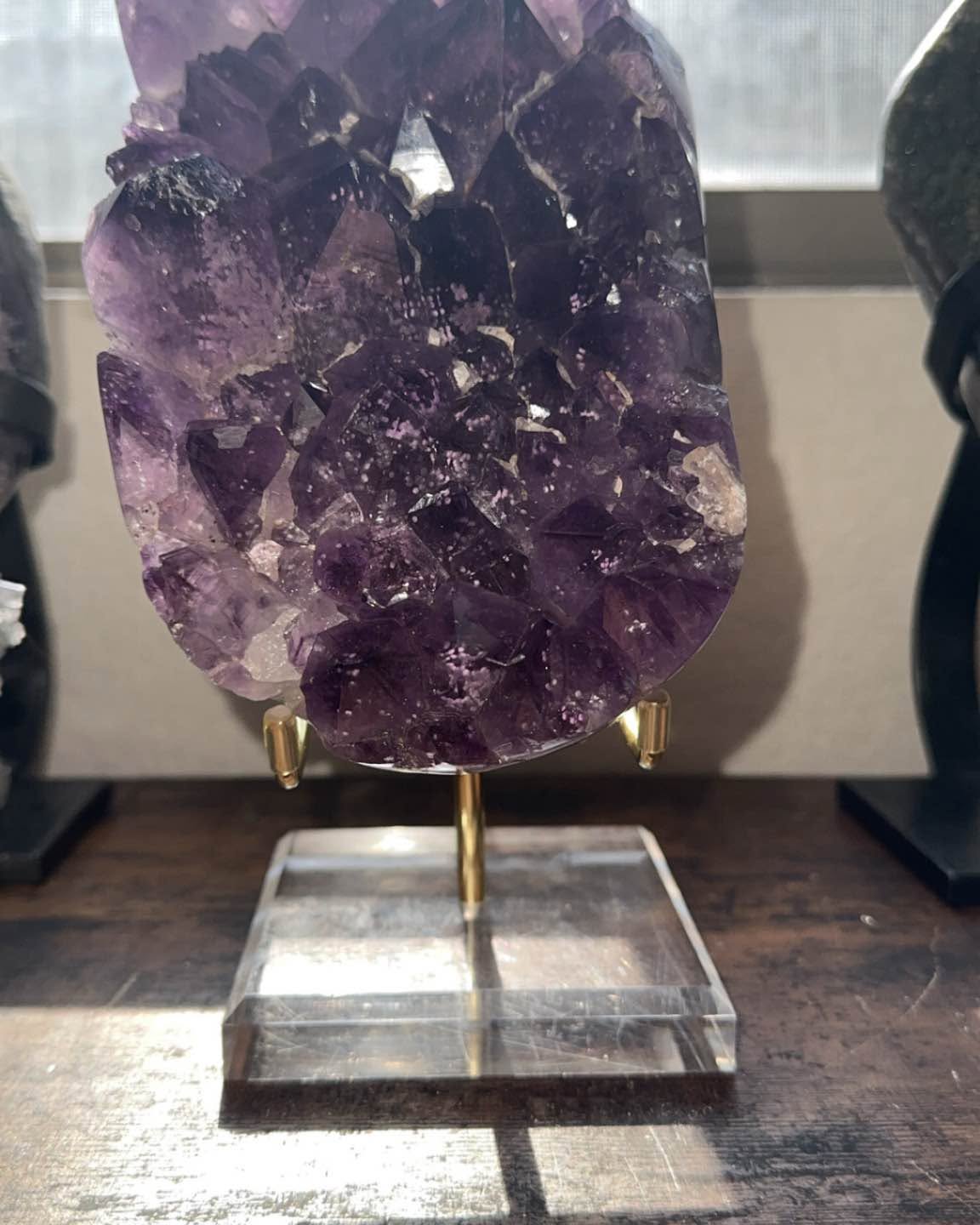 Abbie Nicole Facebook ad: Amethyst Crystal Cluster with Display Stand