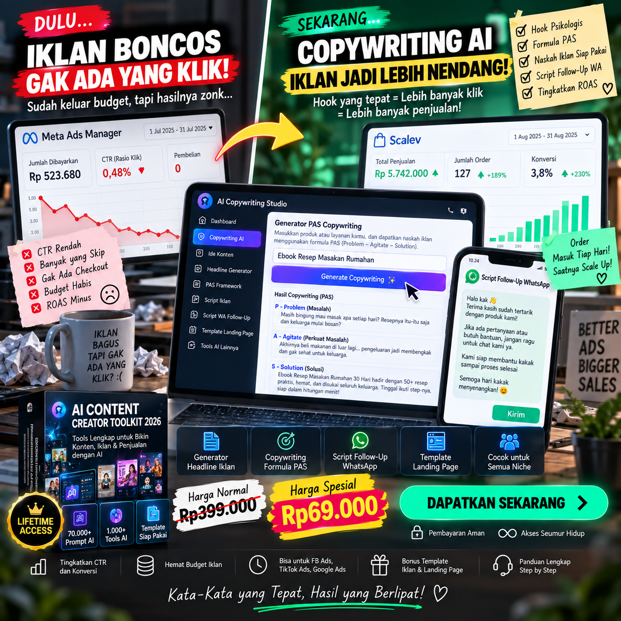 GudangKreatif.ID Facebook ad: Bikin Hook Iklan Lebih Mudah dengan AI