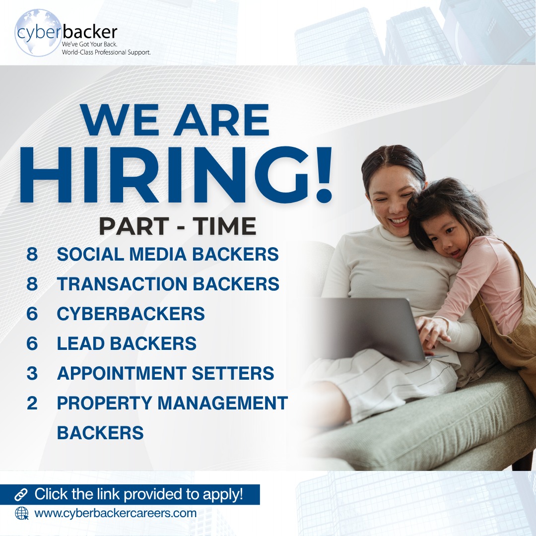Cyberbacker Careers Facebook ad: 100% Work from Home!
