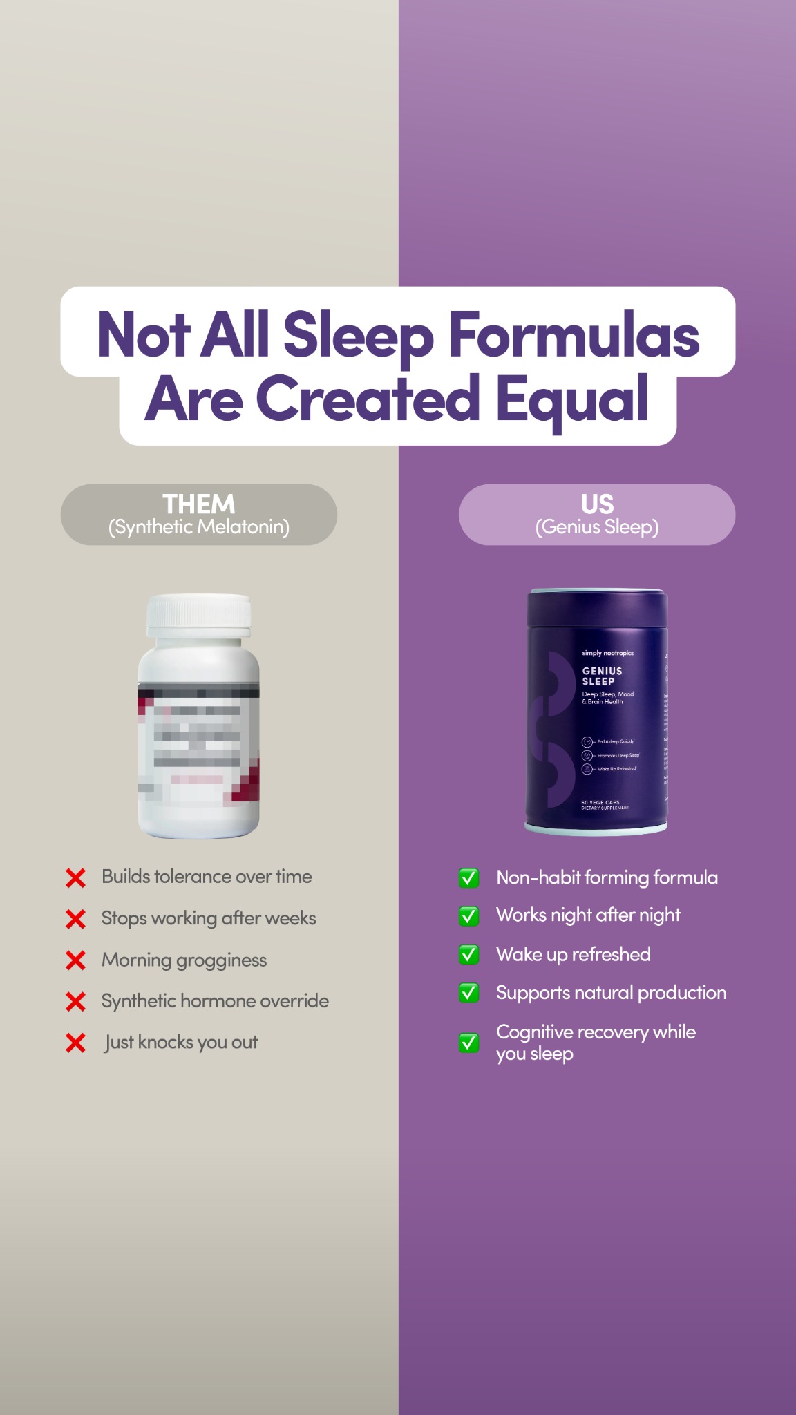 Simply Nootropics Facebook ad