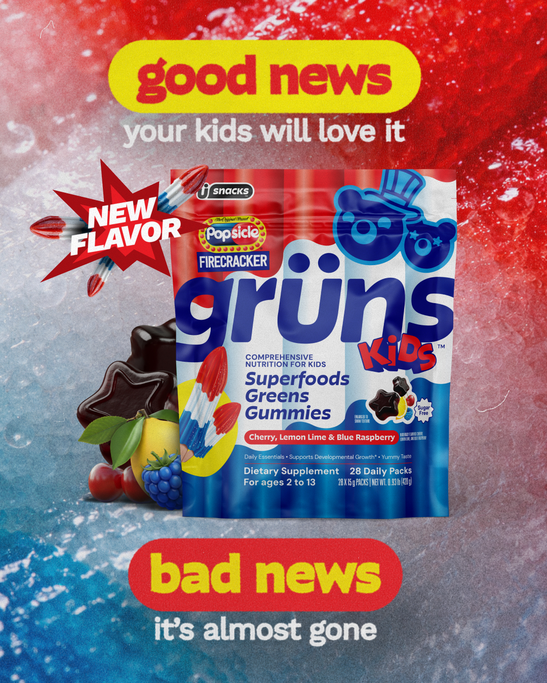 Grüns Kids Facebook ad