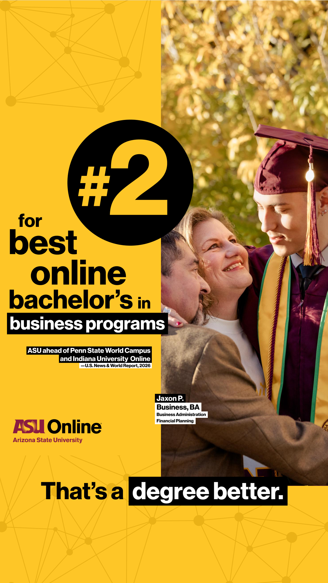 ASU Online Facebook ad