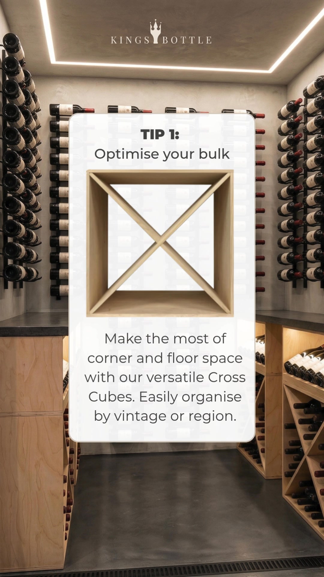 KingsBottle Australia Facebook ad: Build Your Dream Wine Wall