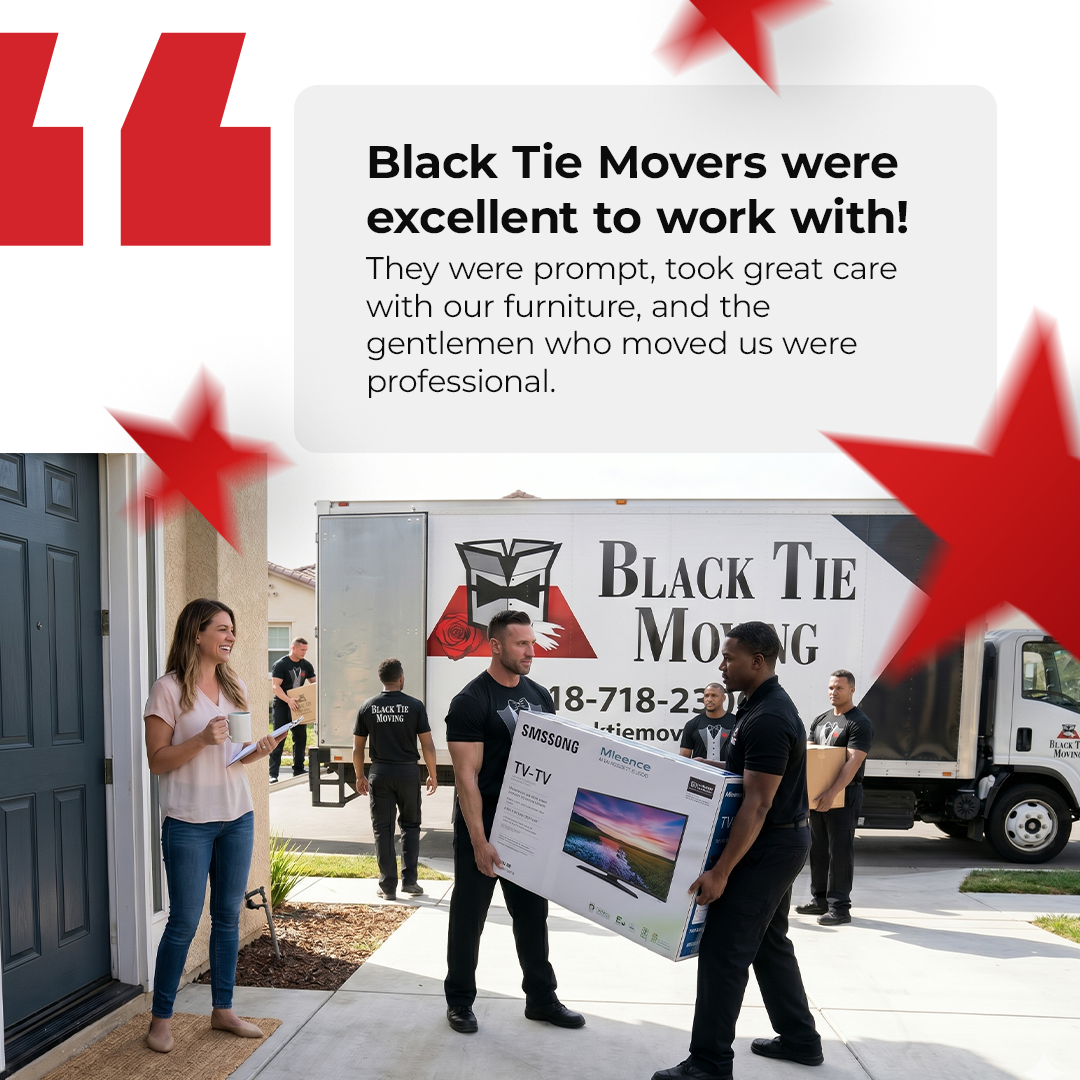 Black Tie Moving Services Facebook ad: Read Our 5-Star Reviews