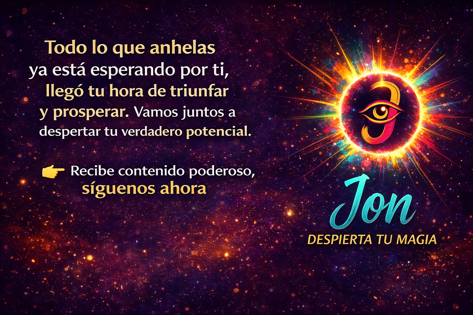 Jon Despierta tu magia Facebook ad: ¿Sientes que tienes un potencial enorme… pero algo…