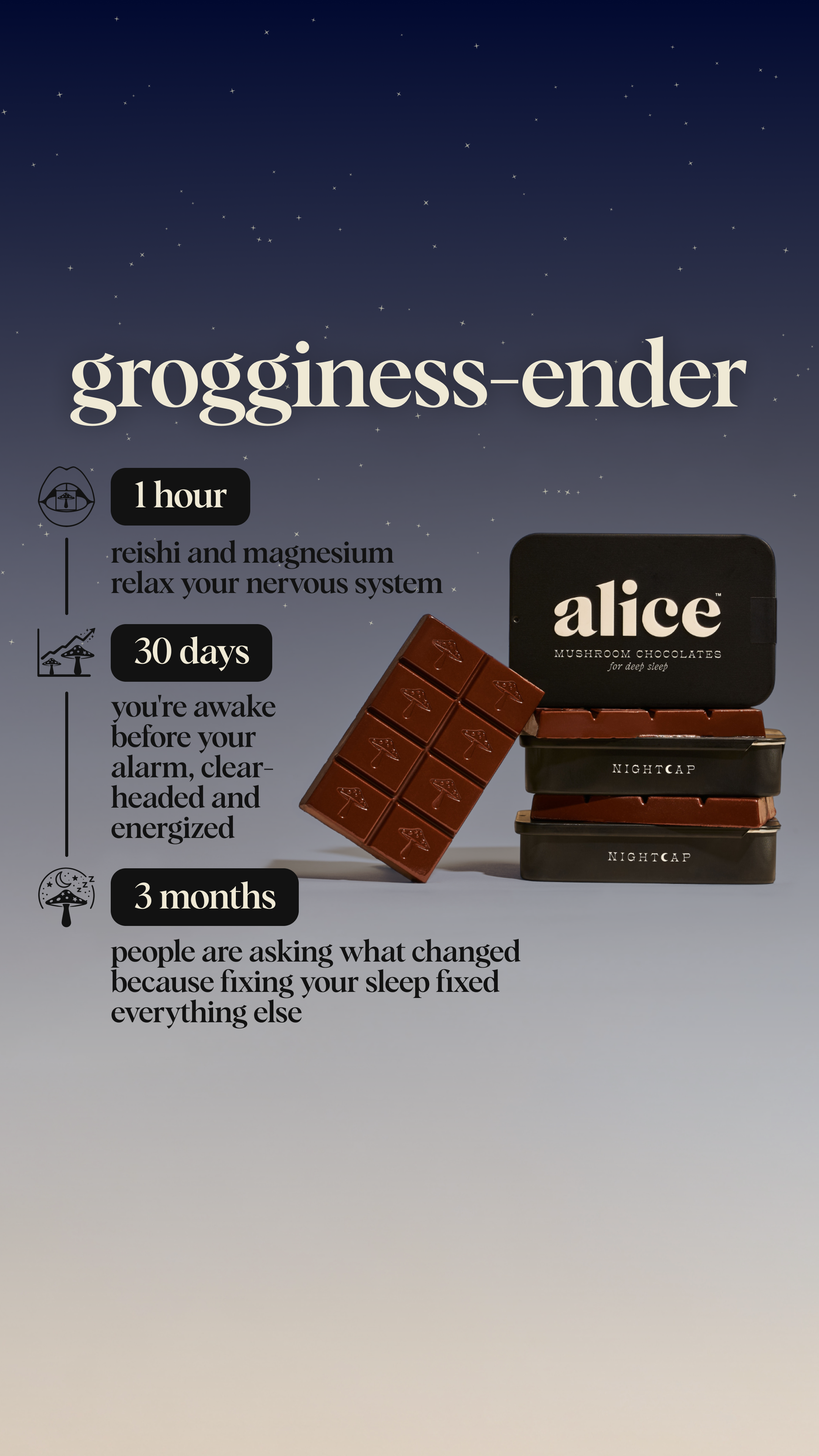 Alice Mushrooms Facebook ad