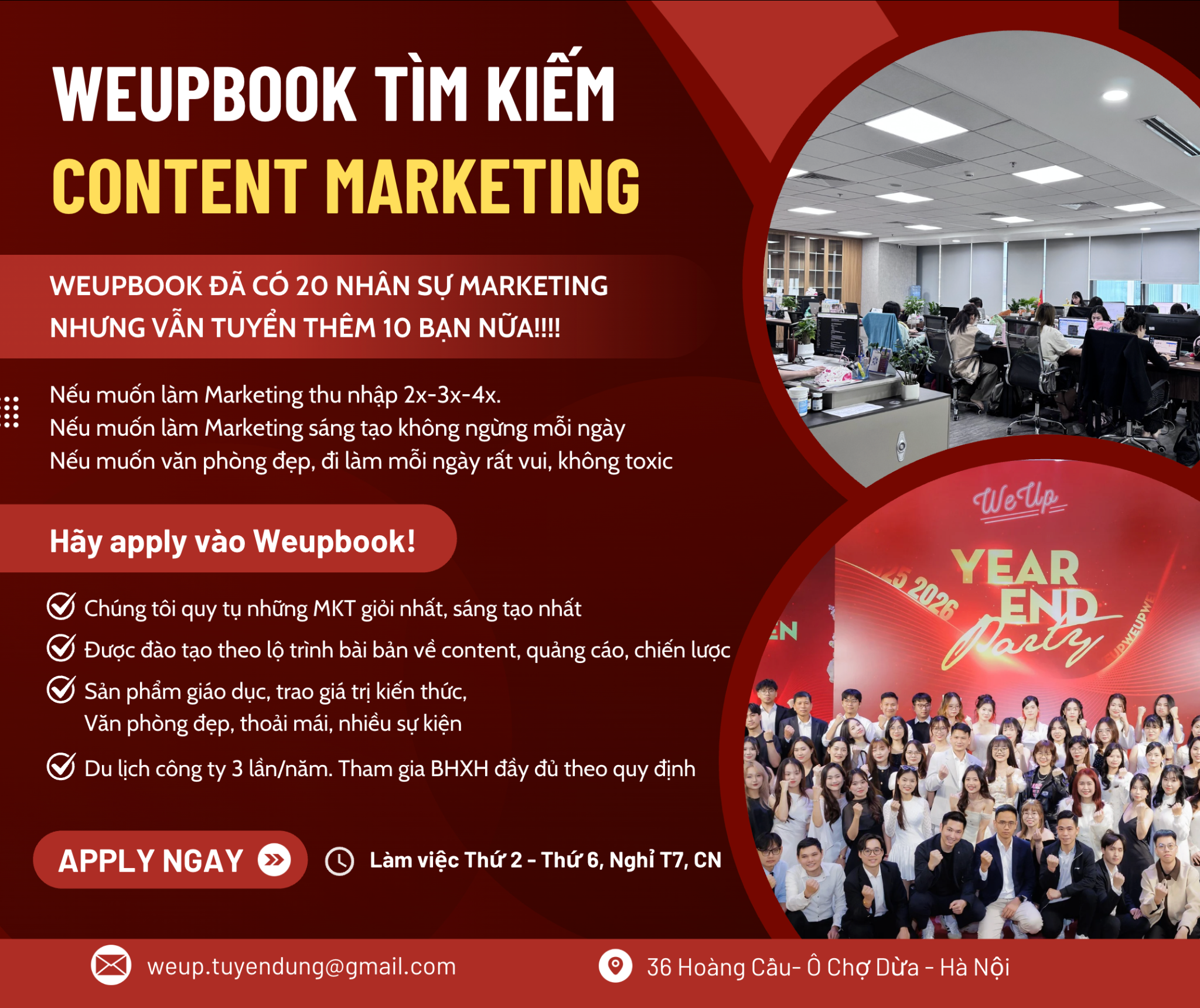 Tuyển dụng Weupbook Global Facebook ad