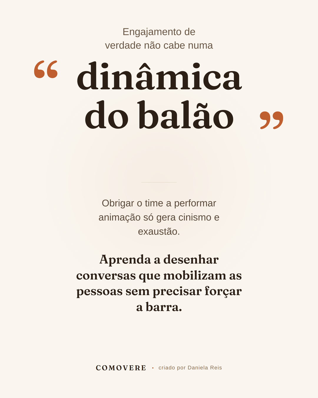 Comovere Facebook ad: Dinâmica superficial não gera confiança