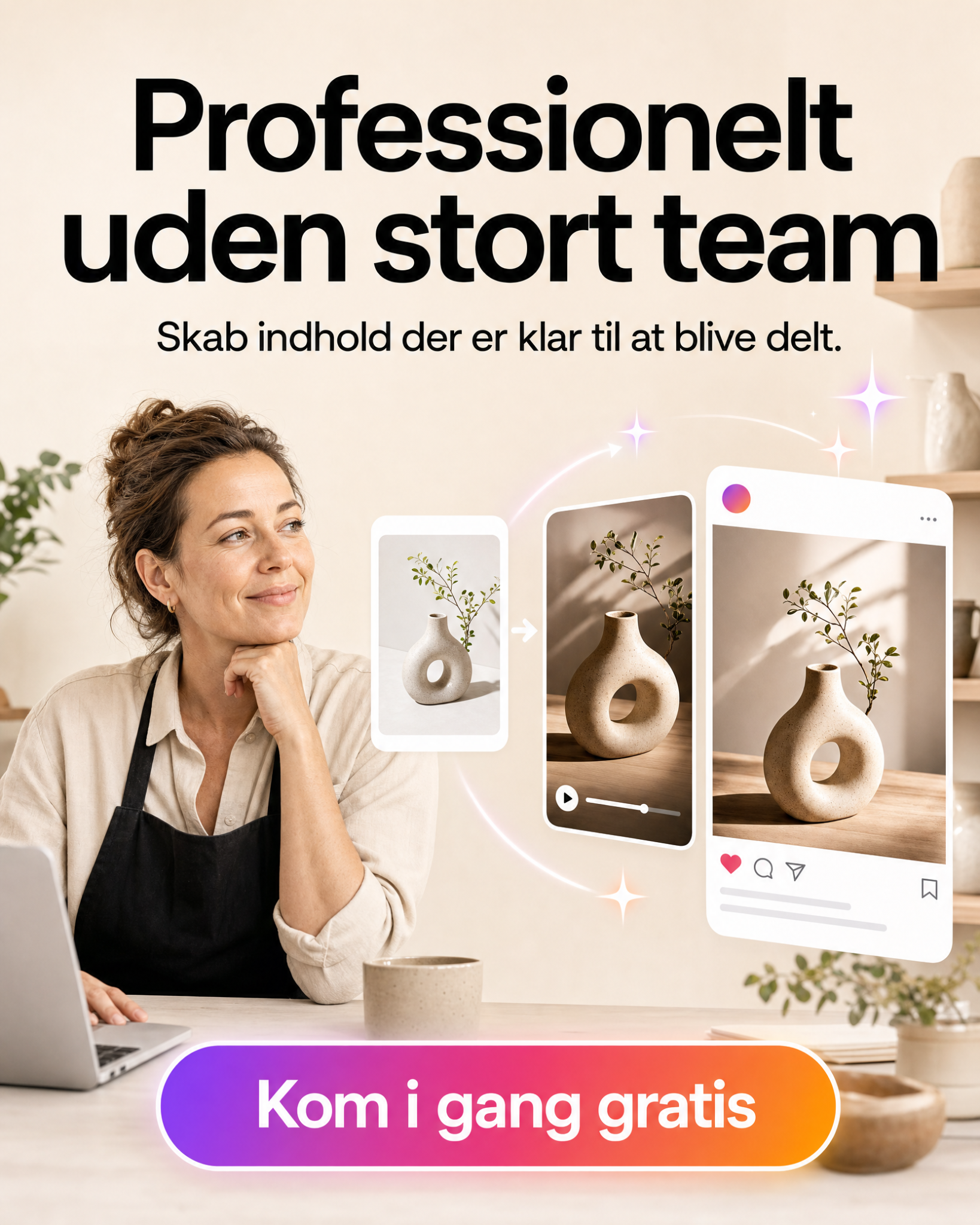 Digibate Facebook ad: Få flere salg med bedre content Prøv gratis i dag.