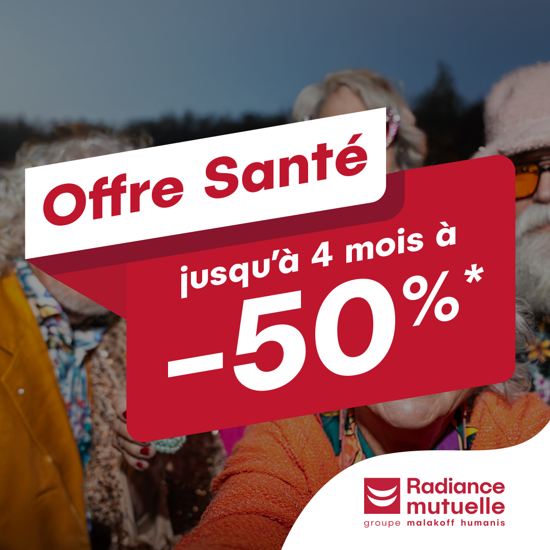 Radiance Mutuelle - Groupe Malakoff Humanis Facebook ad: En ce moment, profitez jusqu'à 4 mois à…