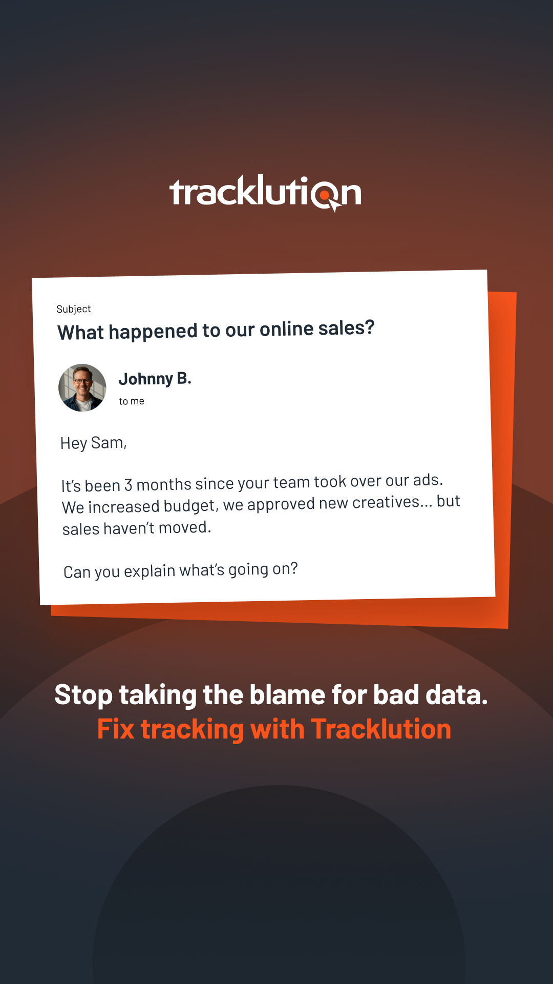 Tracklution Facebook ad