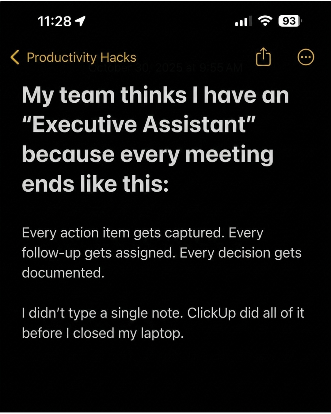 ClickUp Facebook ad