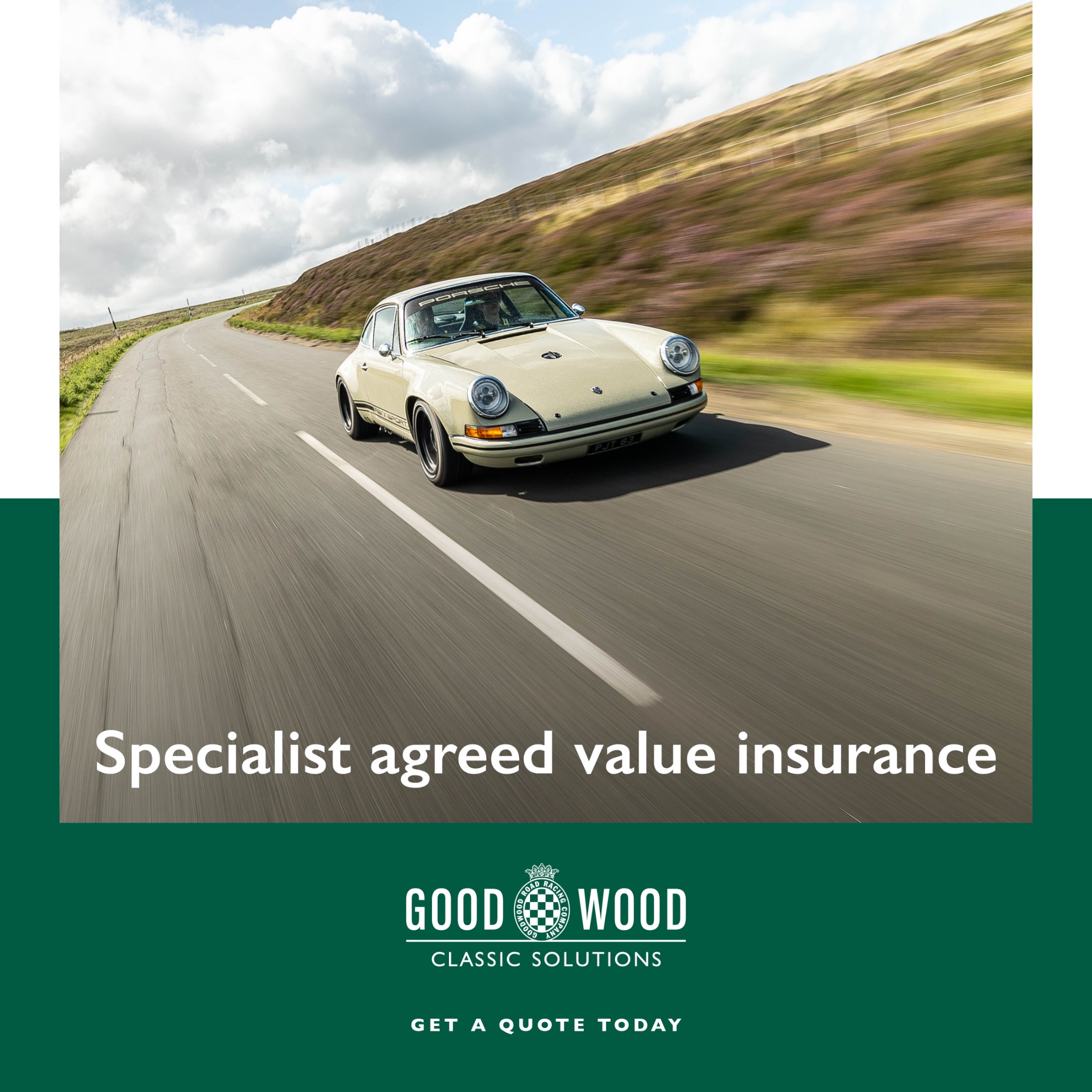 Goodwood Estate Facebook ad: Classic Car Insurance