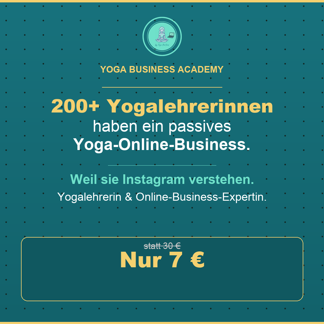 Yogabusinessacademy Facebook ad: Yogakurse passiv verkaufen