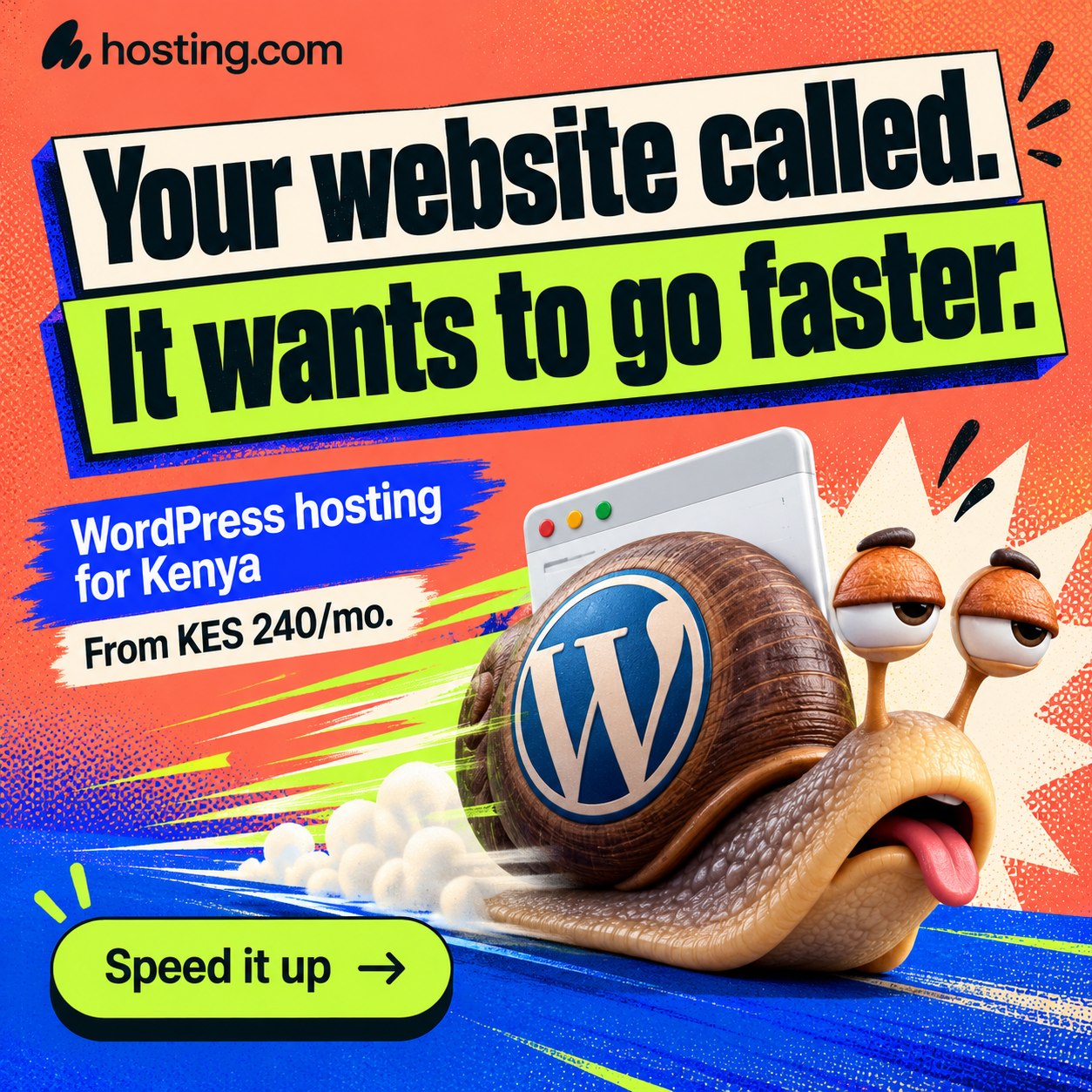 hosting.com Facebook ad: Your Website Needs Therapy.