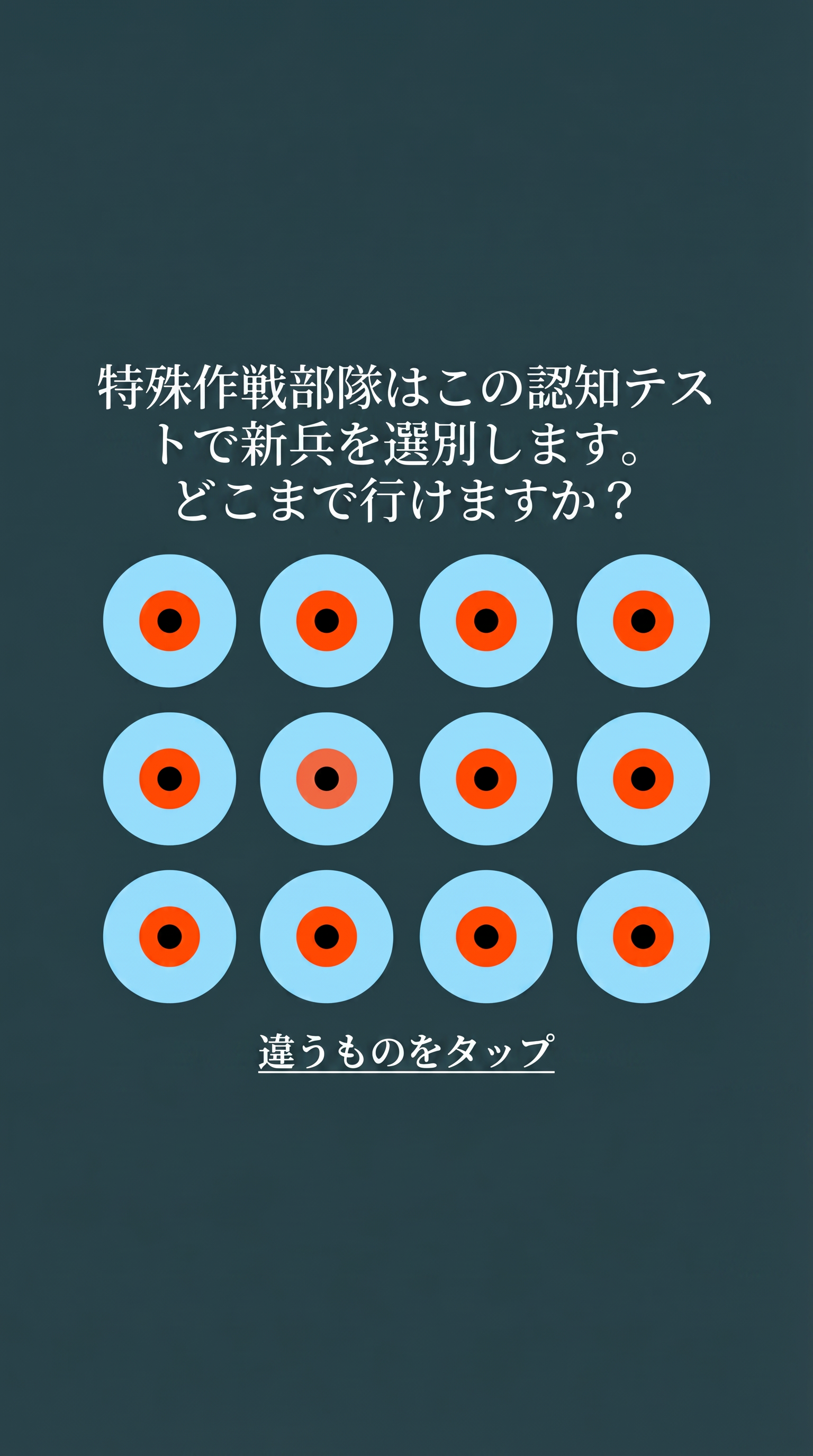 International IQ test Facebook ad