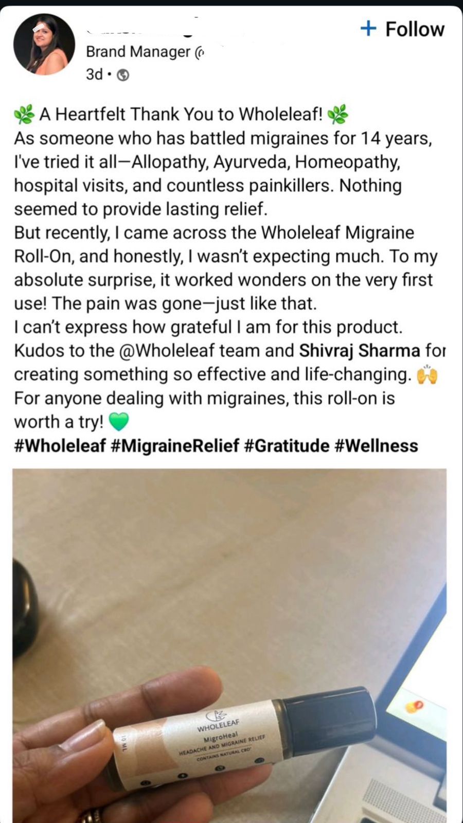 Whole-Leaf Facebook ad