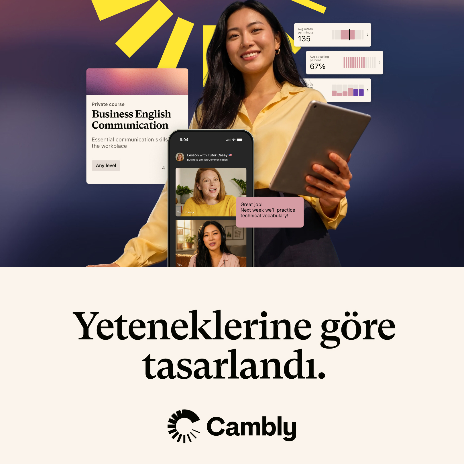 Cambly Facebook ad