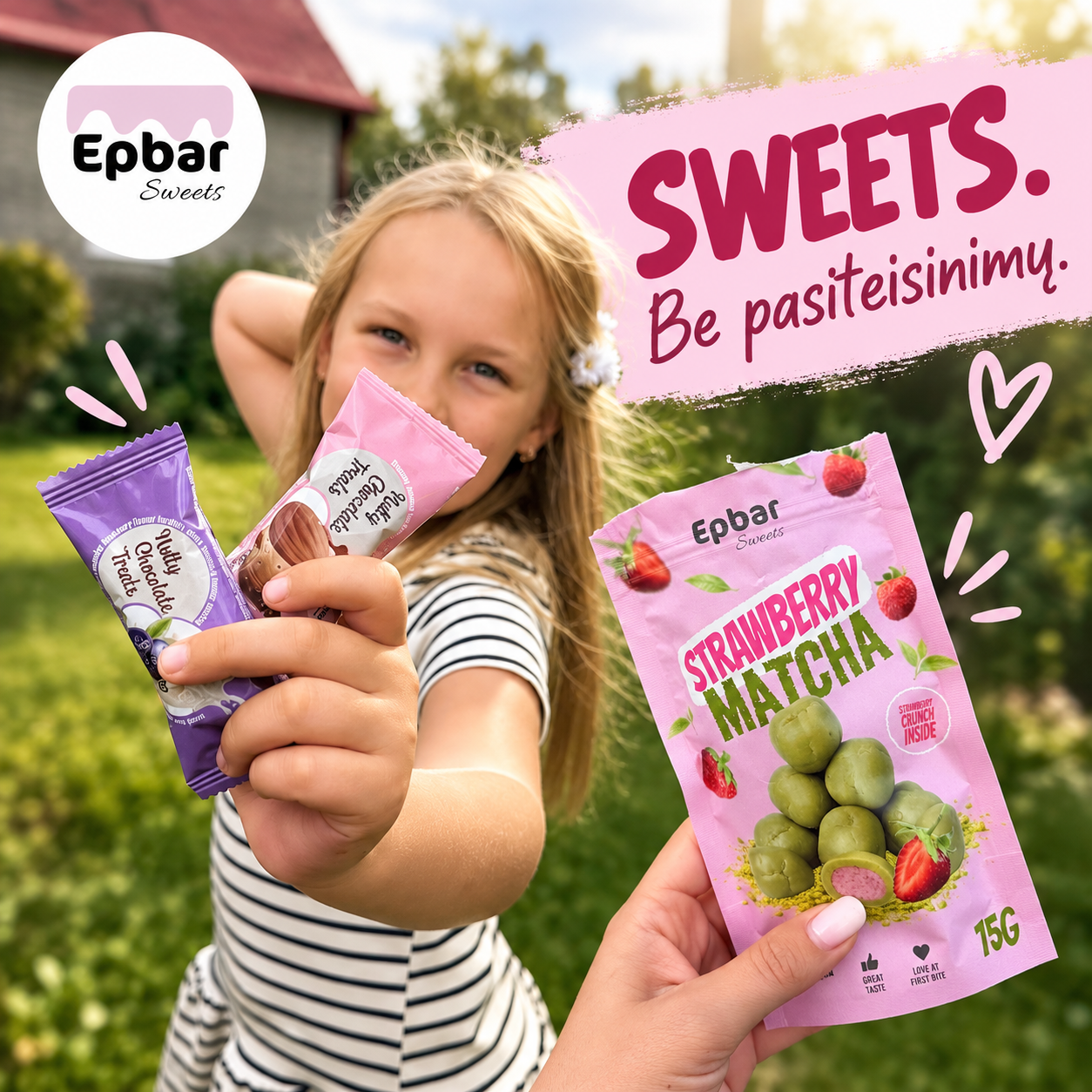 EPBAR Facebook ad: Matcha energija viename kąsnyje
