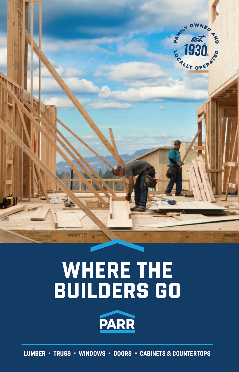 PARR Lumber Facebook ad: Pacific Northwest Builders Trust PARR to Deliver