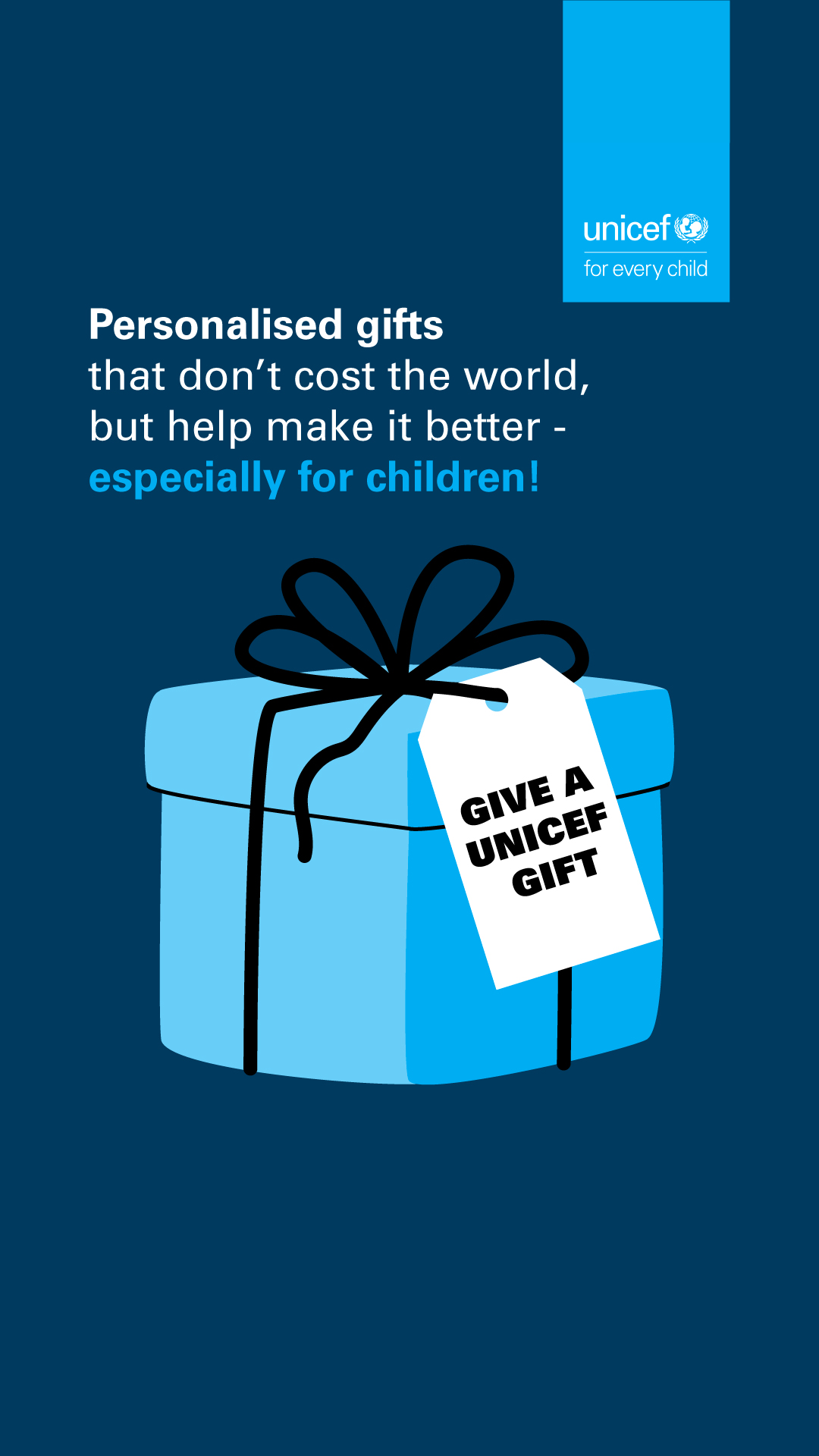 UNICEF UK Facebook ad