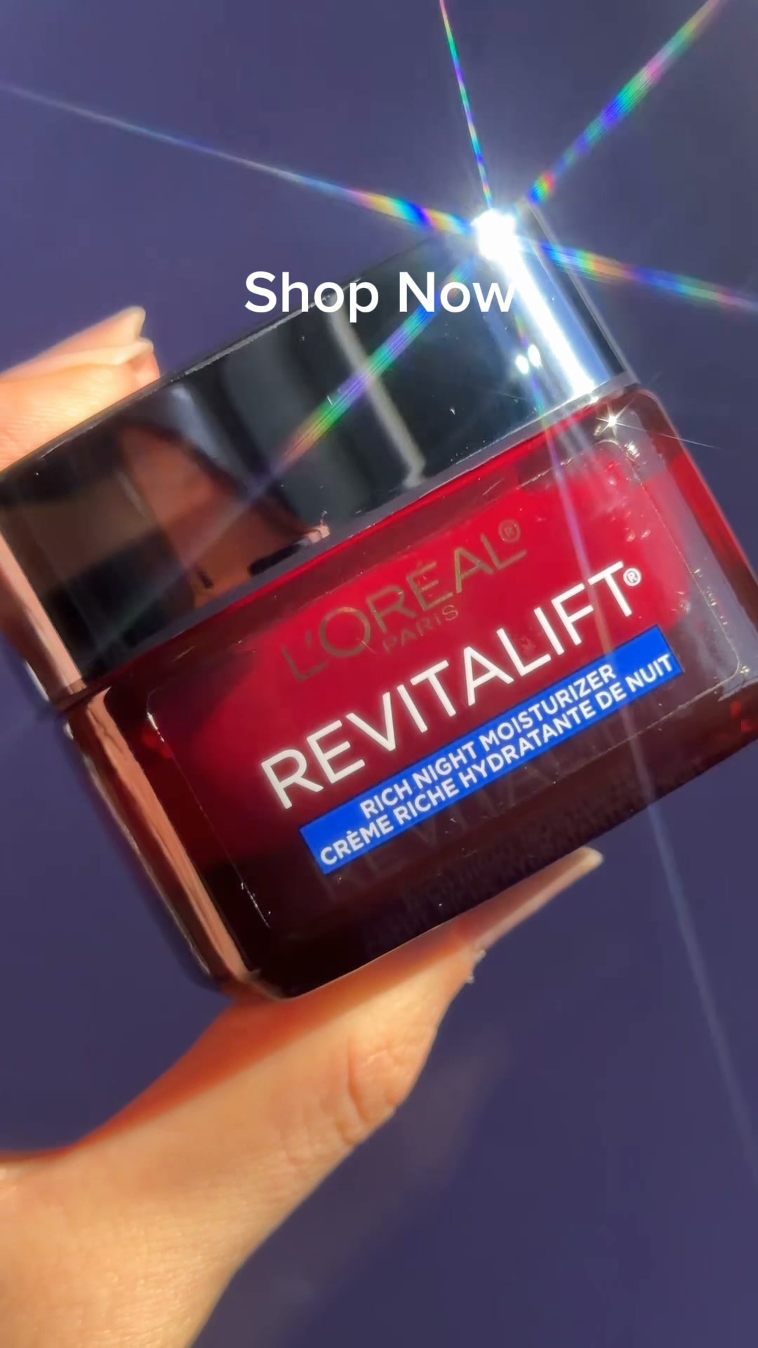L'Oréal Paris Facebook ad: New Triple Power Rich Night Moisturizer