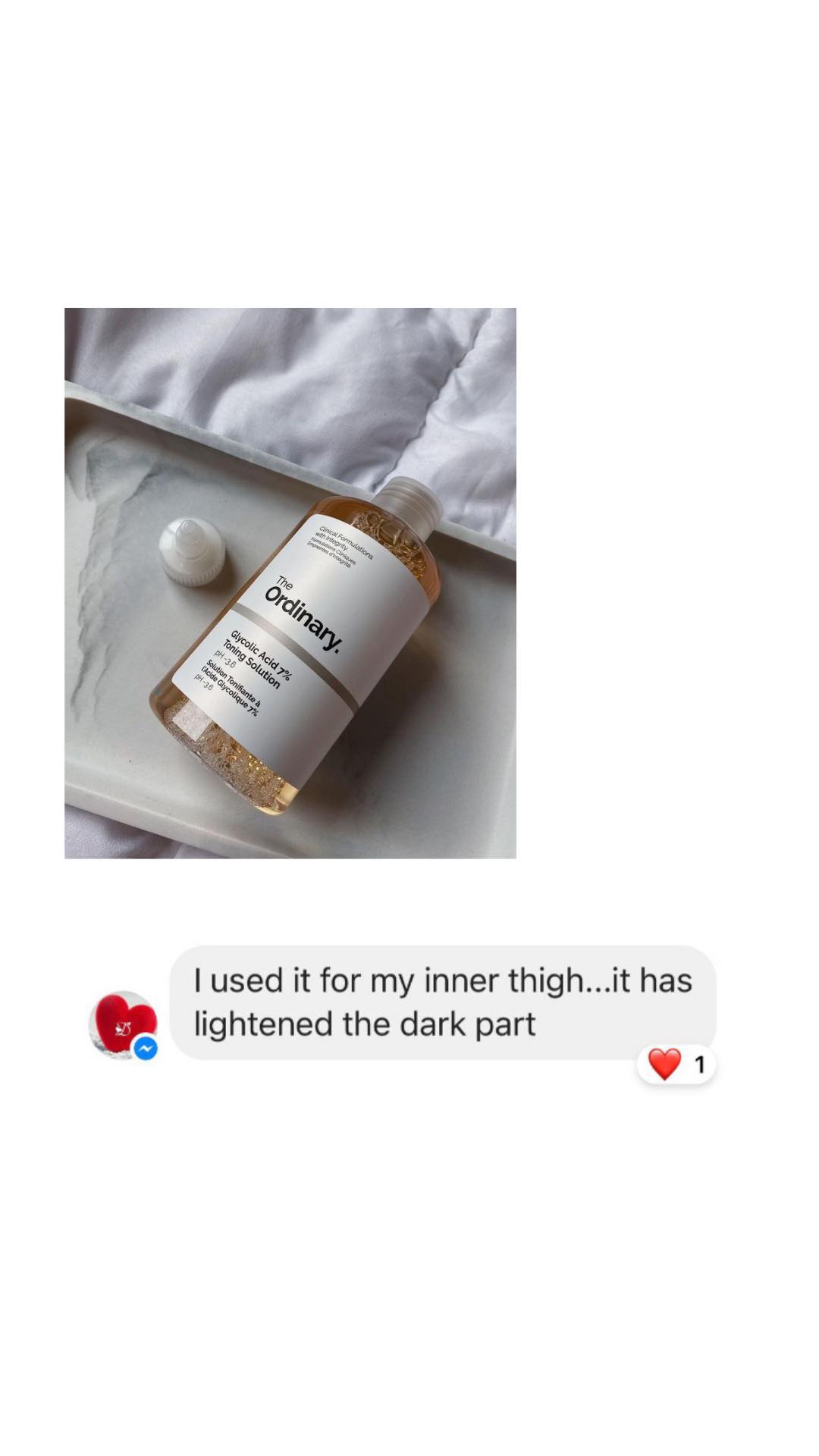 Kashi Beauty Mauritius Facebook ad: The Ordinary Glycolic Acid