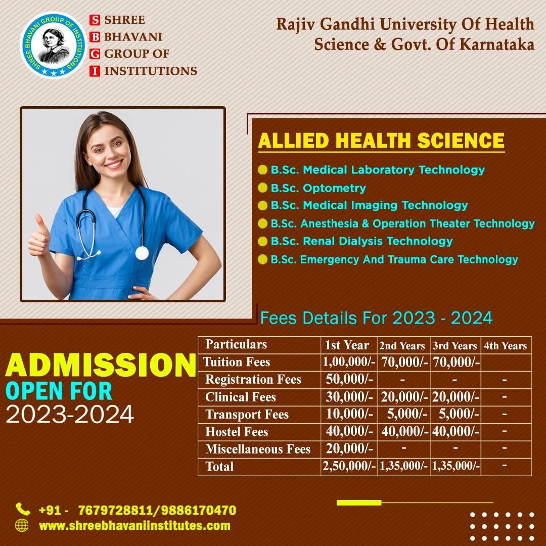 Shree Bhavani Group of Institutions Facebook ad: Allied Health Science Admissions